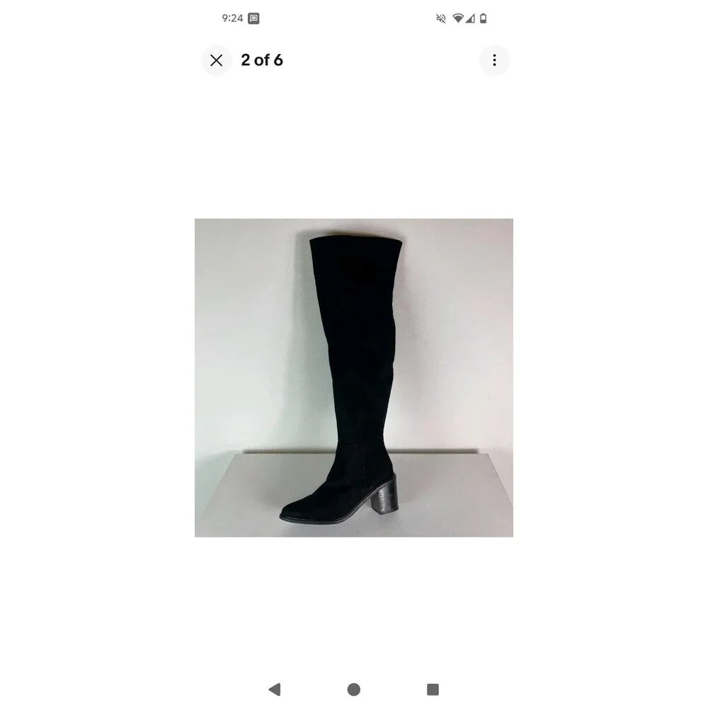 Seychelles Gifted black suede over the knee boot w 2 3/4